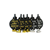 Pito serpiente Feliz Año Nuevo dorado/plateado